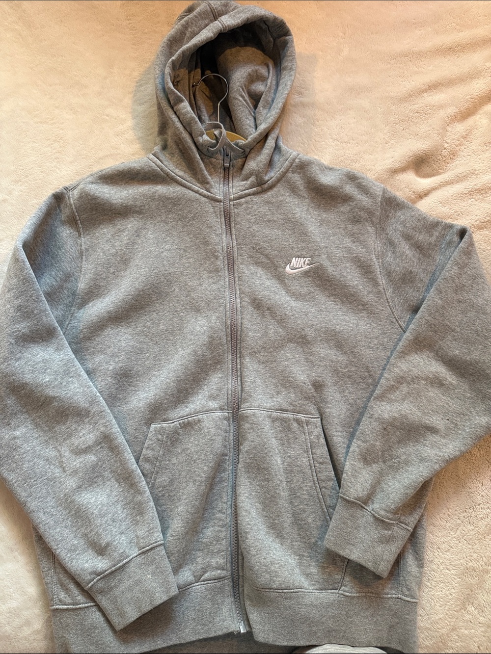 Nike Men’s Gray Full-Zip Hooded Sweat Jacket